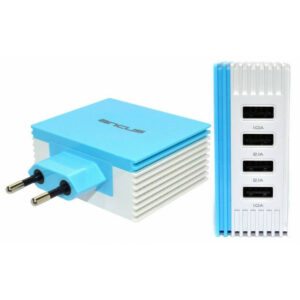 ANCUS Multi Charger USB 4.2A Φορτιστής Ταξιδίου White/Blue