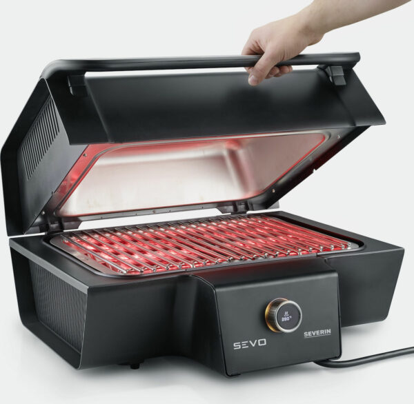 SEVERIN PG8107 SEVO GTS 3000W Ηλεκτρική Ψησταριά Black/Inox - Image 5