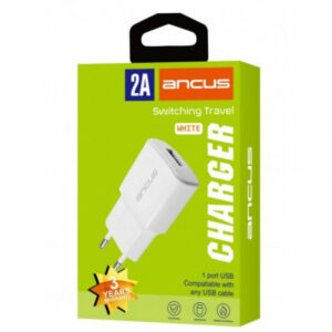 ANCUS Supreme Series USB 2 σε 1 5V/2A Φορτιστής Ταξιδίου White