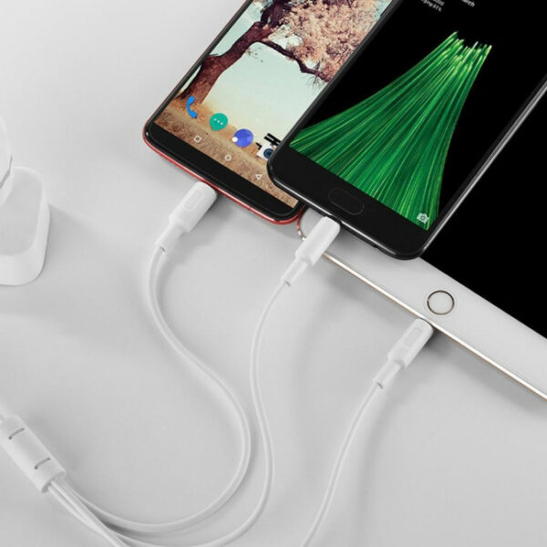 HOCO X25 Καλώδιο 3in1 USB σε Micro-USB/ Lightning/ Type-C 1m White - Image 2