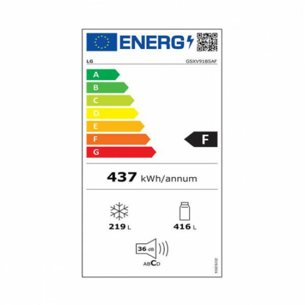 LG GSLV70PZTM.APZQEUR Ψυγείο Ντουλάπα Grey