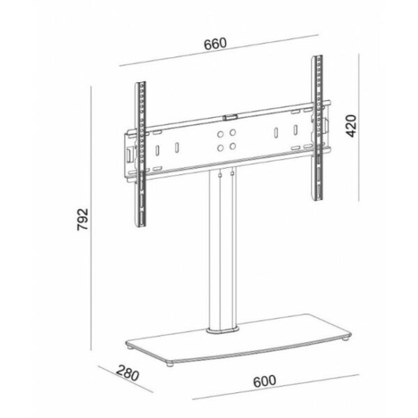 SONORA ELITESTAND 600 FIXED Βάση Tv Black