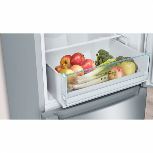 PITSOS PKNB36NLE0 Ψυγειοκαταψύκτης Inox Look  - (12 δόσεις άτοκα)