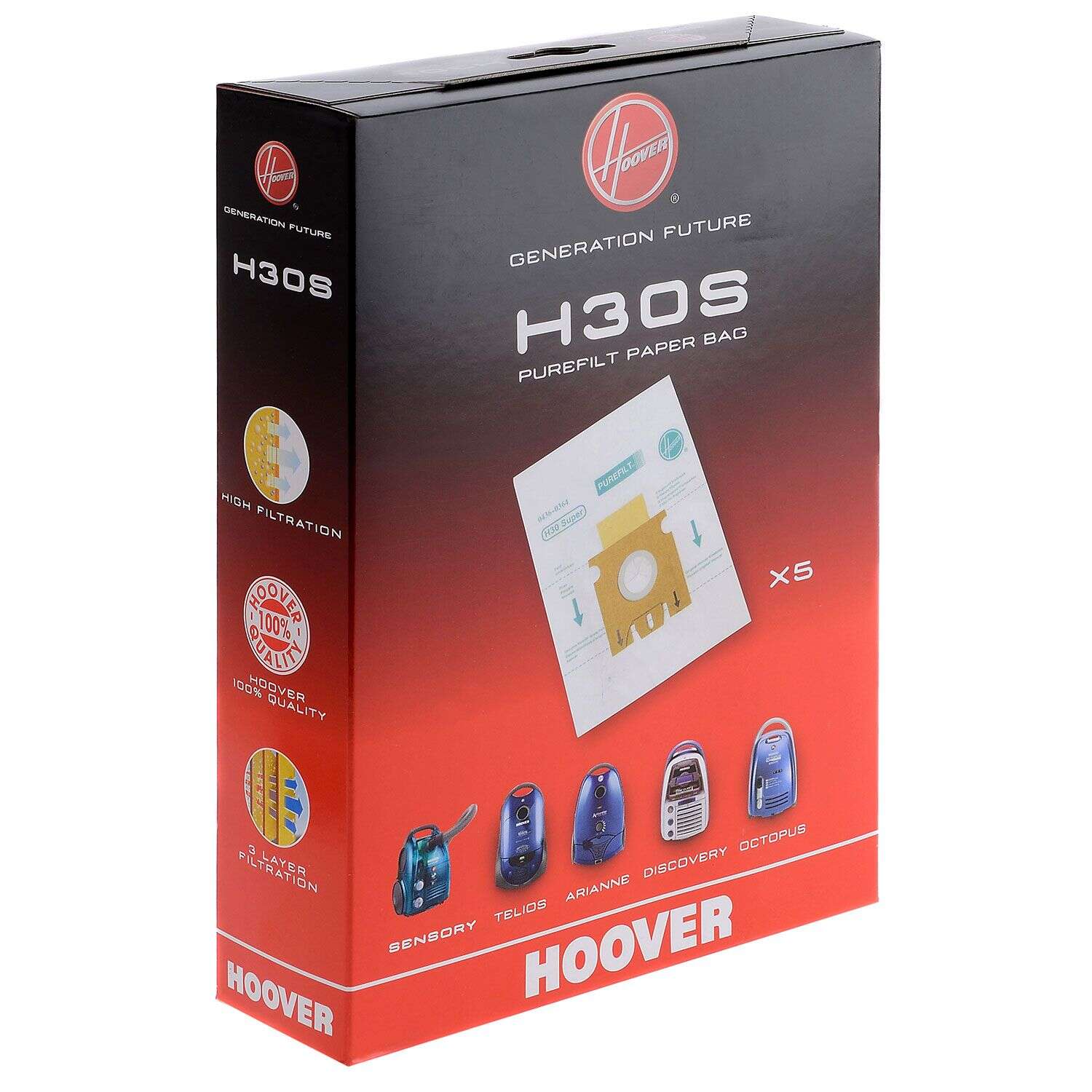Hoover Purefilt H30S Σακούλες Σκούπας