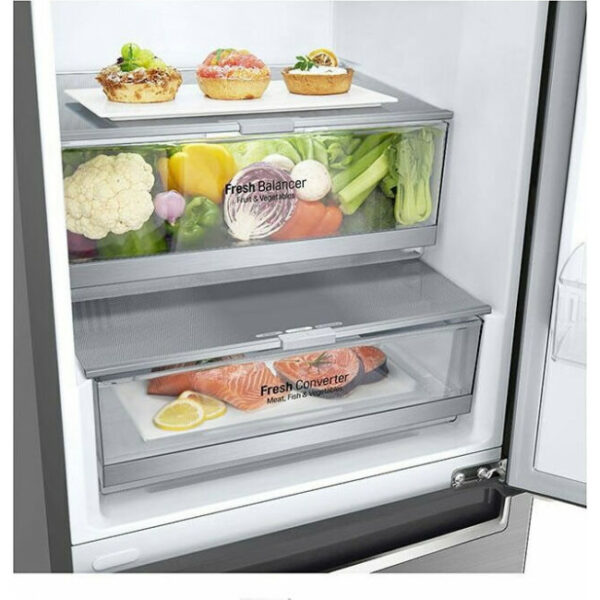 LG GBB72PZEMN Ψυγειοκαταψύκτης Inox - (12 δόσεις άτοκα)