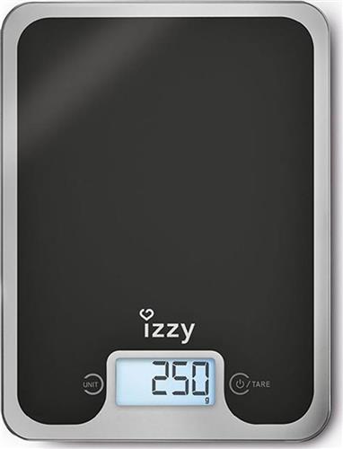 IZZY IZ-7004 Black Mirror Ζυγαριά Κουζίνας Black