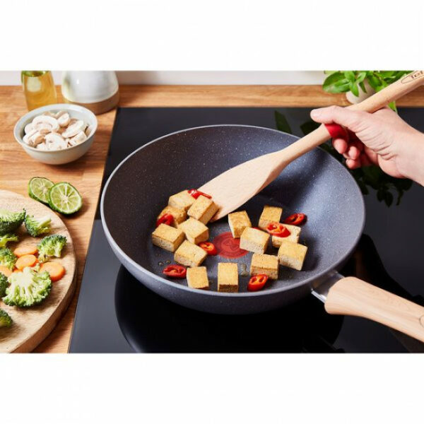 TEFAL Natural Force G26619 28cm Τηγάνι Wok Grey