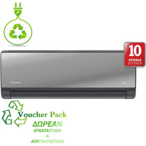 INVENTOR DARK DR2VI32-18WFI/DR2VO32-18 18000BTU Κλιματιστικό Τοίχου - (12 δόσεις άτοκα)