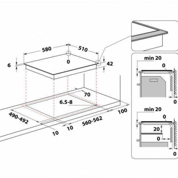 WHIRLPOOL AKT 8090LX Εστία Black