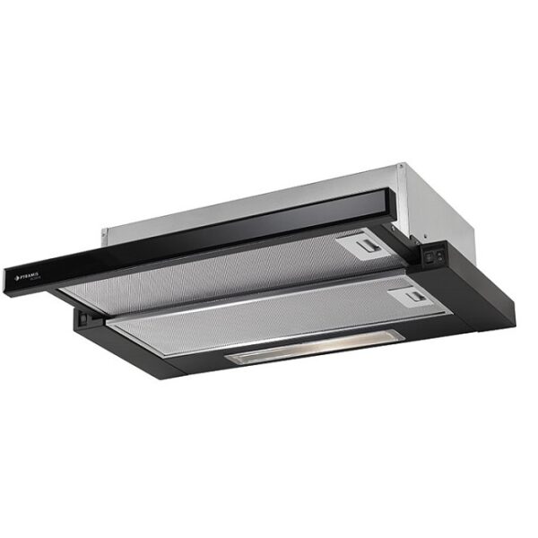 PYRAMIS 065032801 Glass Συρόμενος απορροφητήρας Black