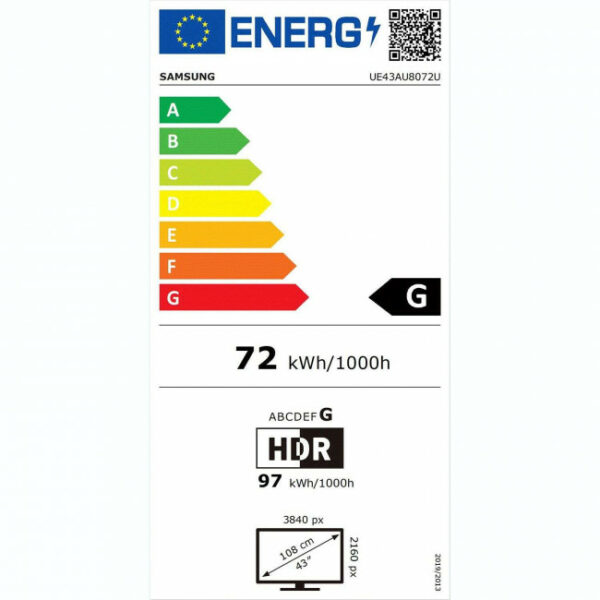 SAMSUNG UE43AU8072UXXH 43&apos;&apos; Smart 4K Τηλεόραση