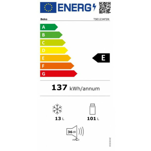 BEKO TSE 1234 FSN Μικρό ψυγείο Silver