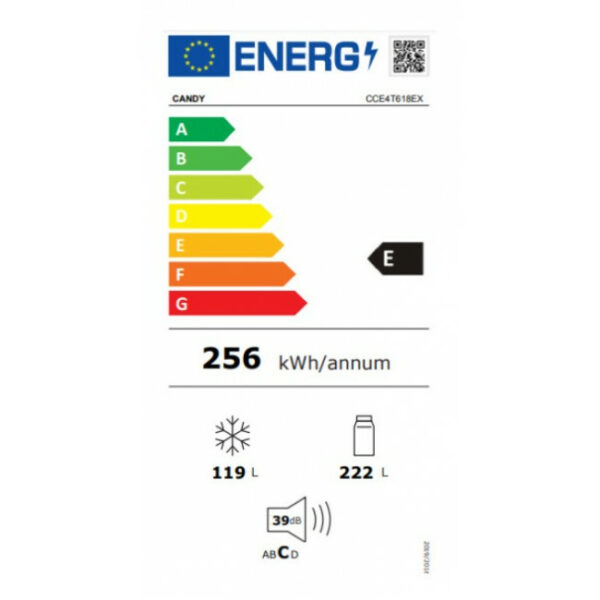 CANDY CCE7T618EX Ψυγειοκαταψύκτης Inox