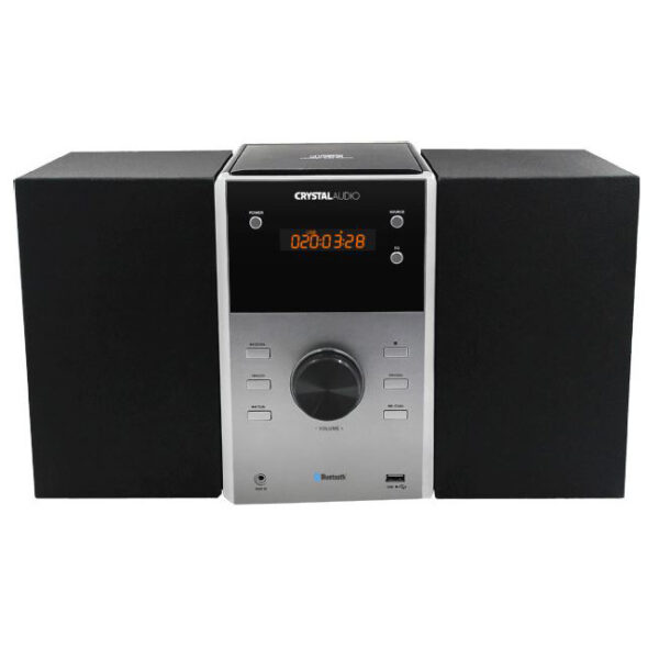 CRYSTAL AUDIO HBT-2 Bluetooth Micro-Mini Hifi Silver