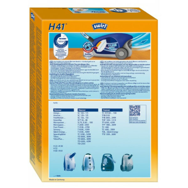 SWIRL H41/4 Hoover Σακούλες Σκούπας