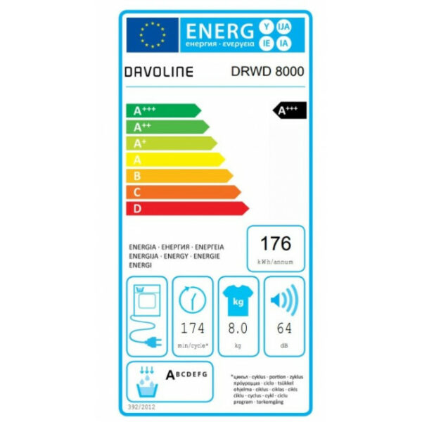 DAVOLINE DRWD 8000 Στεγνωτήριο White - (12 δόσεις άτοκα)