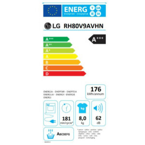 LG RH80V9AVHN Στεγνωτήριο White - (18 δόσεις άτοκα)