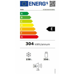 BEKO RCNE 560K40 XBRN Ψυγειοκαταψύκτης Dark Graphite