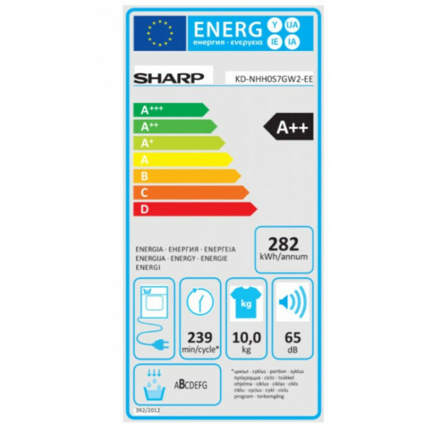 SHARP KD-NHH0S7GW2 Στεγνωτήριο White