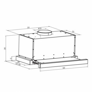 GRUPPE S-3003C-A06-M13-600 FORTE Συρόμενος Απορροφητήρας Inox