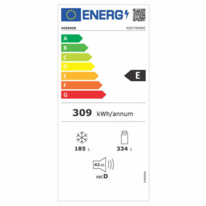 HISENSE RS677N4BIE Ψυγείο Ντουλάπα Inox