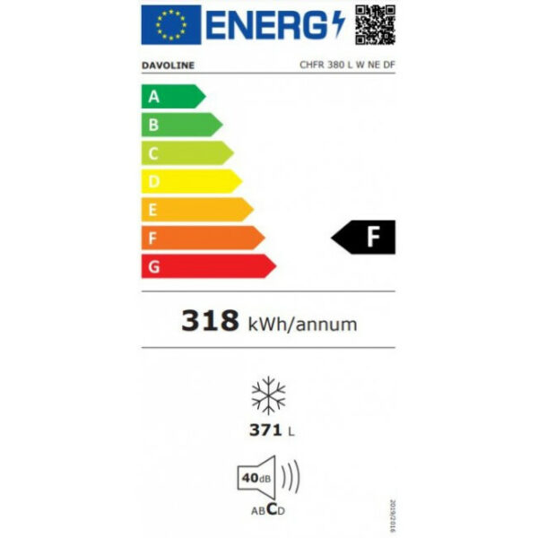 DAVOLINE CHFR 380 L W NE DF Καταψύκτης White