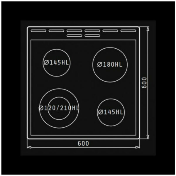 KORTING KEC6C60XPC (741860) Ηλεκτρική κουζίνα Inox