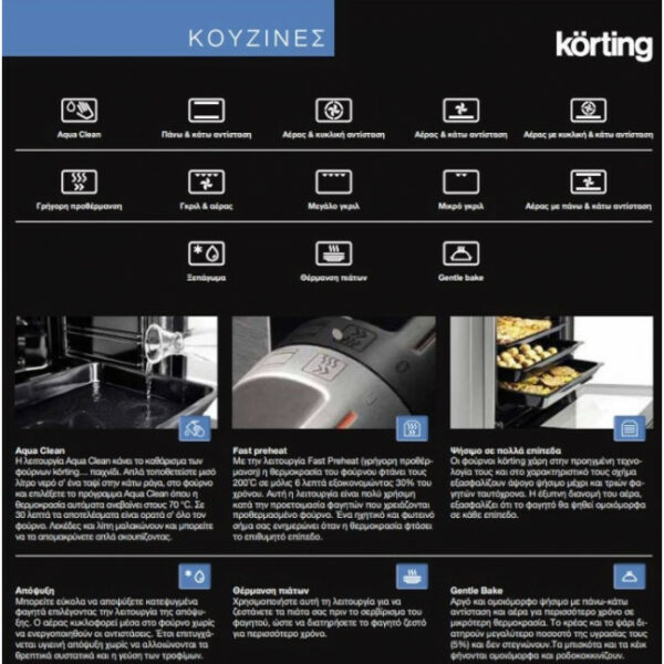 KORTING KEC6C60XPC (741860) Ηλεκτρική κουζίνα Inox