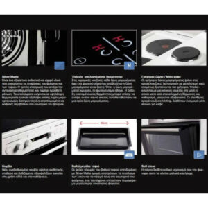 KORTING KEC6C60XPC (741860) Ηλεκτρική κουζίνα Inox