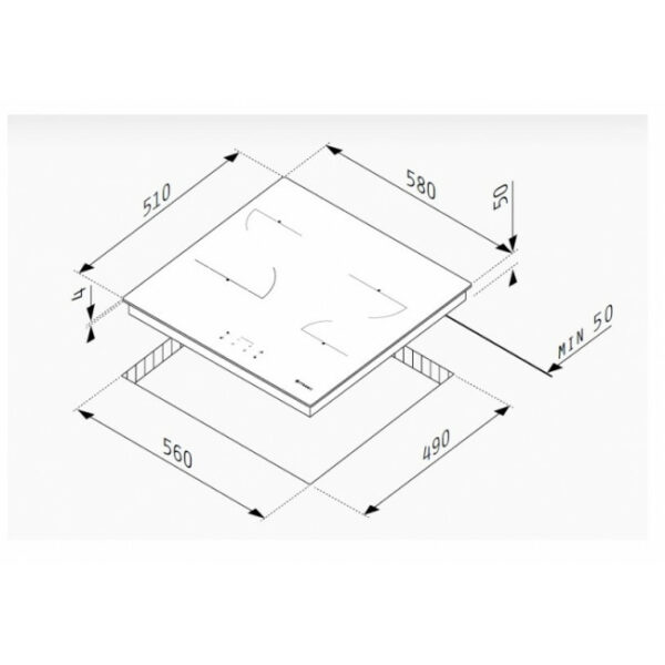 PYRAMIS PHC 61410 FMB Κεραμική Εστία Black