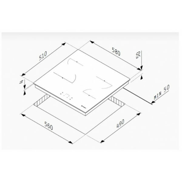 PYRAMIS PHC61410IFB Κεραμική Εστία Inox - (12 δόσεις άτοκα)