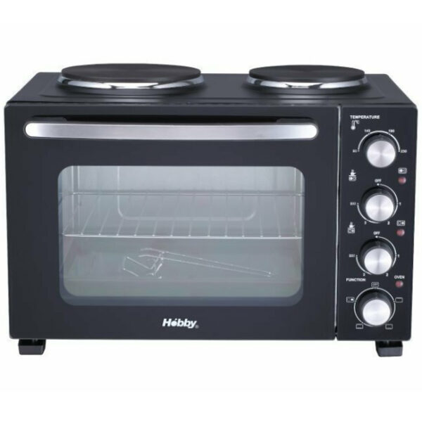 HOBBY HEO-40370 35lt με 2 Εστίες Ηλεκτρικό Φουρνάκι Black