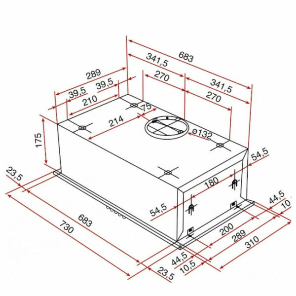 TEKA GFH 73 Μηχανισμός Απορρόφησης Inox
