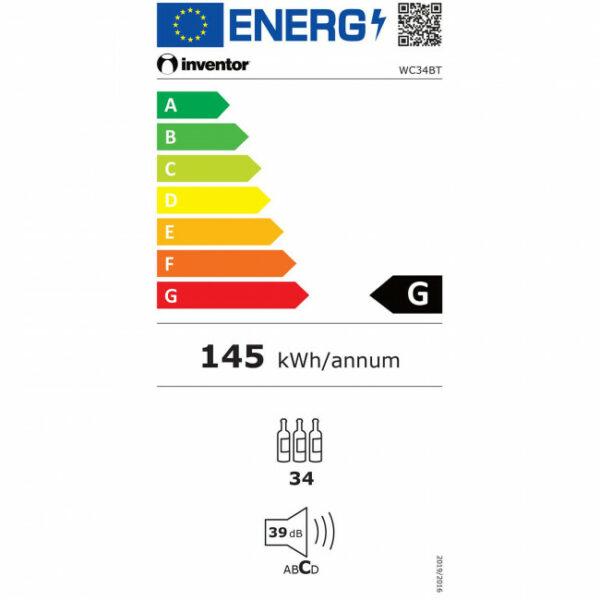INVENTOR WC34BT Συντηρητής Κρασιών Black