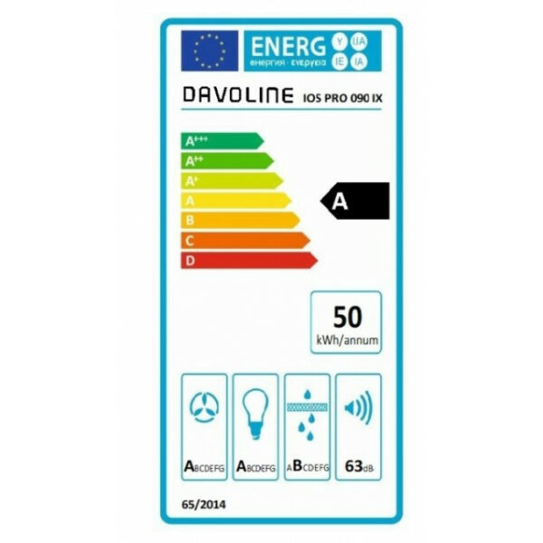 DAVOLINE IOS PRO 90 IX Συρόμενος Απορροφητήρας Inox - (6 δόσεις άτοκα)