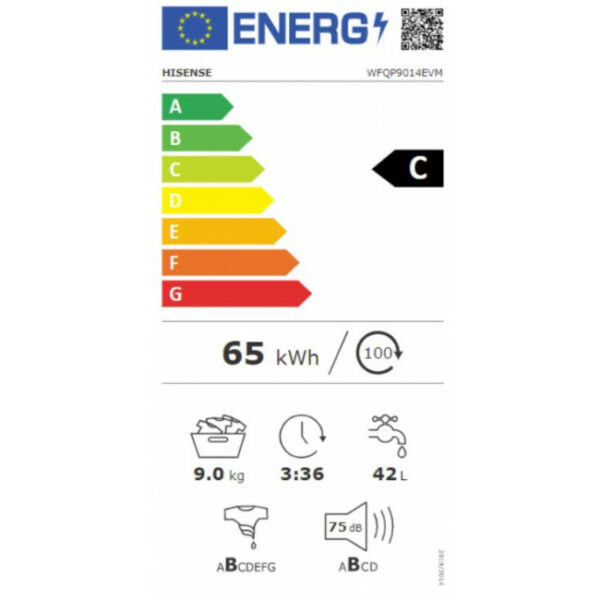 HISENSE WFQP9014 EVM Πλυντήριο ρούχων White - (6 δόσεις άτοκα)