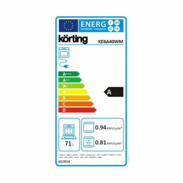 KORTING KE6A40WM (742630) Ηλεκτρική κουζίνα White - (12 δόσεις άτοκα)