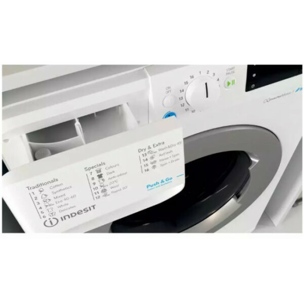 INDESIT BDE 107624 8WS Πλυντήριο Στεγνωτήριο White - (12 δόσεις άτοκα)