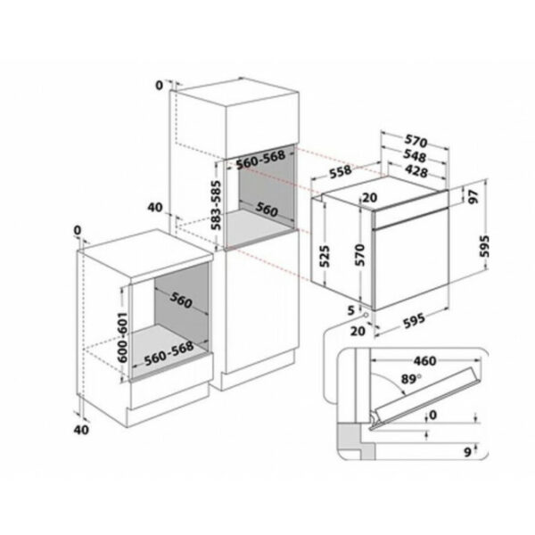 WHIRLPOOL OMSK58HU1SX Φούρνος Inox - (6 δόσεις άτοκα)