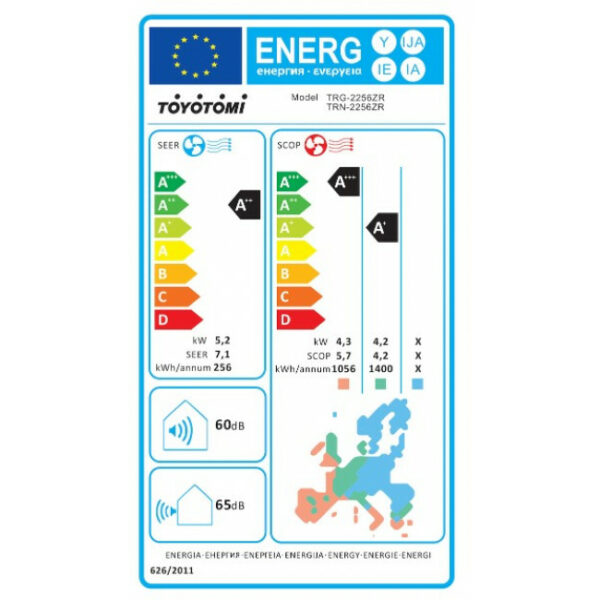 TOYOTOMI IZURU ECO II TRN-2256ZR/TRG-2256ZR 18000BTU Κλιματιστικό Τοίχου - (12 δόσεις άτοκα)