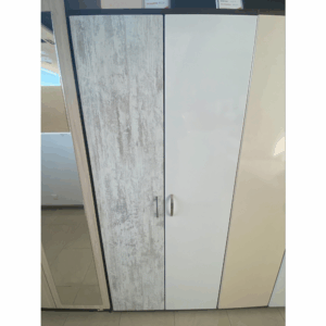 Ντουλάπα Δίφυλλη 78x185x50εκ. AVA 2, Βέγγε/Κρύσταλ-λευκό 1219921470 stock