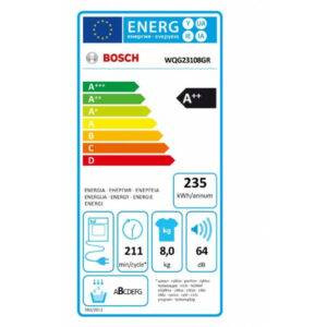 BOSCH WQG23108GR Στεγνωτήριο White - (6 δόσεις άτοκα)