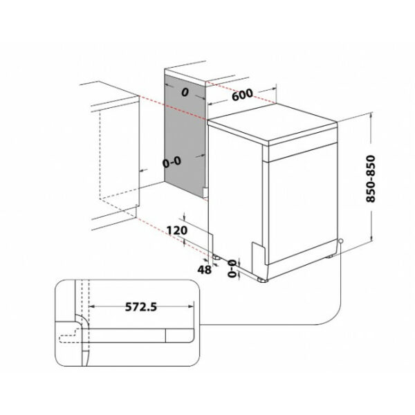 WHIRLPOOL W2F HKD624 X Πλυντήριο πιάτων Inox - (6 δόσεις άτοκα)