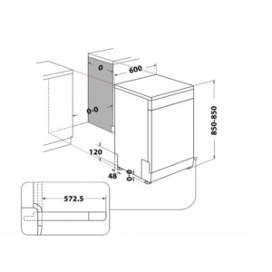 WHIRLPOOL W2F HD624 Πλυντήριο πιάτων White - (6 δόσεις άτοκα)