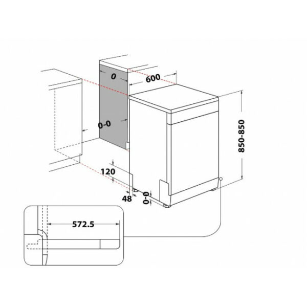 WHIRLPOOL W2F HD624 Πλυντήριο πιάτων White - (6 δόσεις άτοκα)