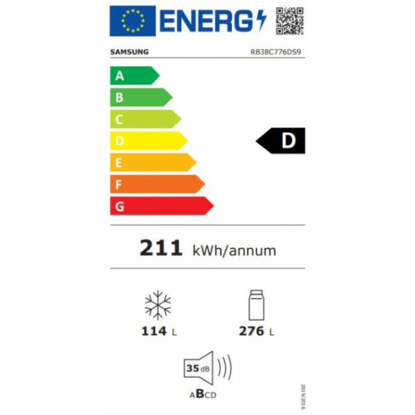 SAMSUNG RB38C776DS9/EF Ψυγειοκαταψύκτης Inox - (12 δόσεις άτοκα)