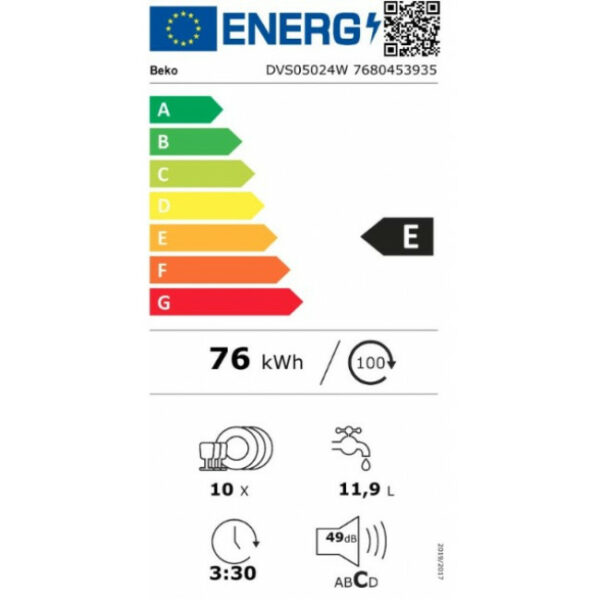 BEKO DVS 05024 W Πλυντήριο πιάτων White - (6 δόσεις άτοκα)