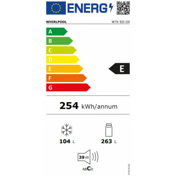 WHIRLPOOL W7X 92I OX Ψυγειοκαταψύκτης Inox - (12 δόσεις άτοκα)