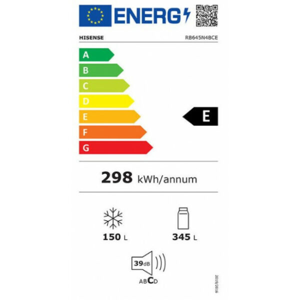 HISENSE RB645N4BCE Ψυγειοκαταψύκτης Inox - (12 δόσεις άτοκα)