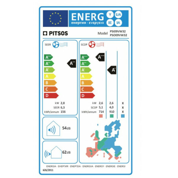 PITSOS NEFELI STANDARD PSI09VW32/PSO09VW32 Κλιματιστικό Τοίχου - (6 δόσεις άτοκα)